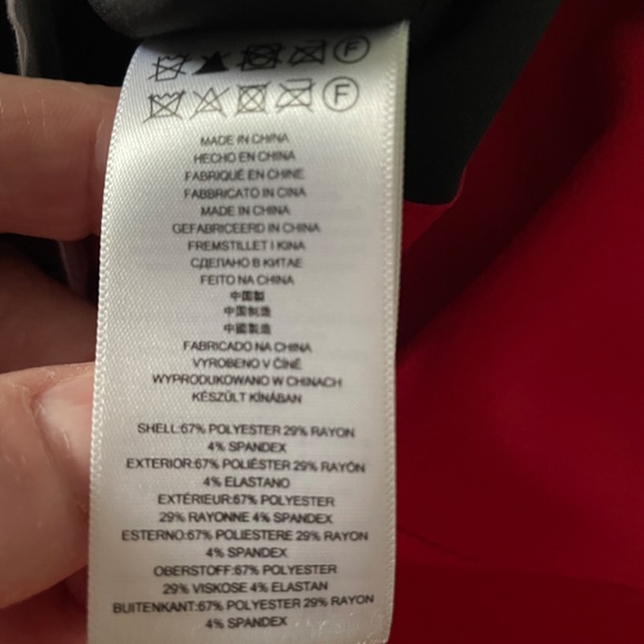 Michael Kors Studded Red & Black Ponte Dress - Picture 11 of 12